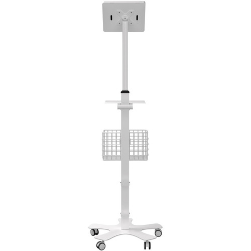 CTA Digital PAD-MFS Medical Floor Stand Enclosure for iPad Gen 10 - 11" iPad Pro & More - Height Adjustable - Heavy-Duty Steel - Lockable Casters