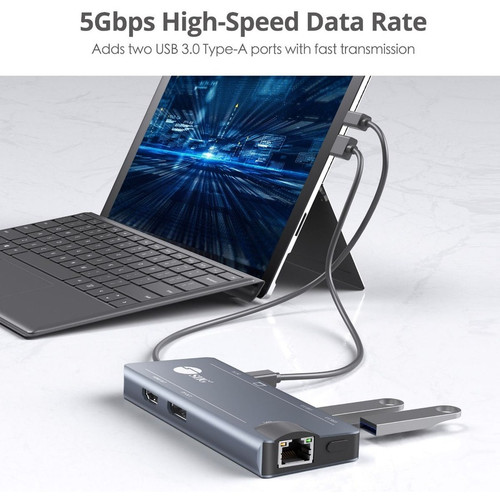 Mini DisplayPort 4K Video Dock With USB 3.0 LAN Hub And Four Ports For Notebook Desktop Notebook/Desktop Mini-DP Network RJ-45 SIIG PC X JU-H30F11-S1
