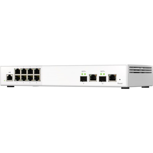 QNAP QSW-M2108-2C 10-Port Managed Ethernet Switch - 8 x 2. 5GbE + 2 x 10GbE SFP+ Combo - Layer 2 - Desktop Form Factor