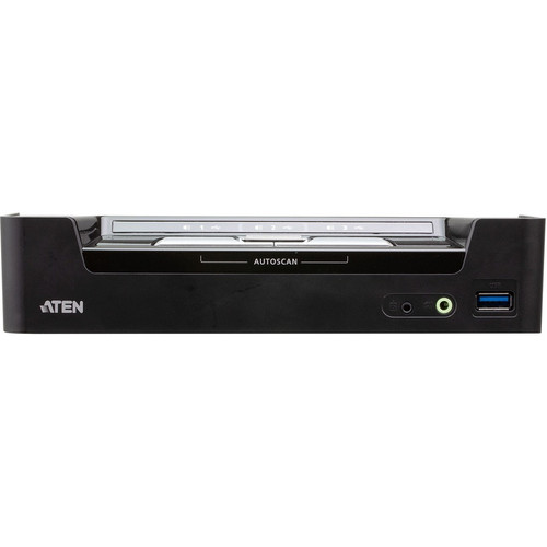 ATEN 3-Port USB-C DisplayPort Hybrid KVMP Switch - 3 Computer(s) - 4096 x 2160 - 7 x USB - 3 x DisplayPort (Fleet Network)