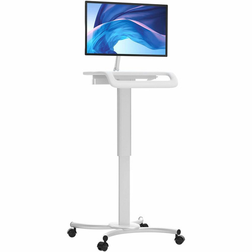 CTA Digital Height-Adjustable Rolling Medical Workstation Cart with VESA Plate - 4 Casters - 1 (Fleet Network)
