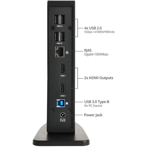 SIIG Dual Head Full HD HDMI Video Docking Station For Desktop PC Notebook Monitor With Multiple USB Ports PC/Notebook/Monitor Type B X JU-DK0L11-S1