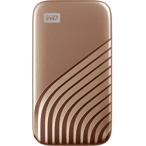 WD My Passport WDBAGF0020BGD-WESN 2 TB Portable Solid State Drive - External - Gold - Desktop PC Device Supported - USB 3.2 (Gen 2) C (WDBAGF0020BGD-WESN)