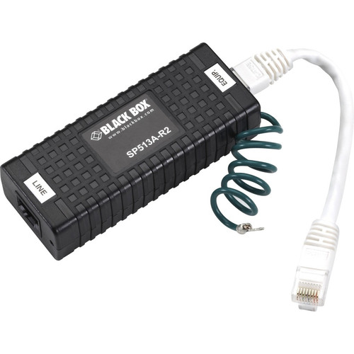 Black Box Ethernet/Serial Surge Protector - 10BASE-T RS-422/423, 7.5Vdc Clamping Voltage, 132-Amp, RJ-45, 8-Wire - Network (Fleet Network)