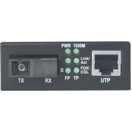 Intellinet 545075 Gigabit Ethernet WDM Bi-Directional Single Mode Media Converter - 10/100/1000Base-Tx to 1000Base-Lx - SC - 20km