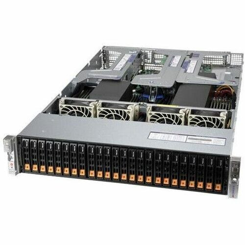 Supermicro A+ Server 2124US-TNRP Server Barebone System - 2U Rack-mountable - Socket SP3 - 2 x Processor Support - Intel Chip - 8 TB - (Fleet Network)