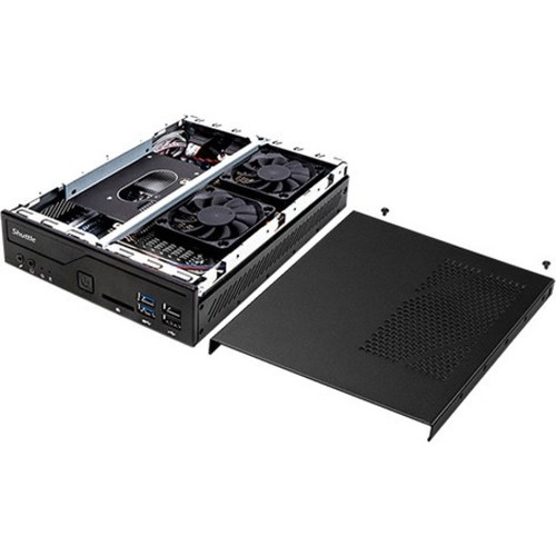 Shuttle DH410S XPC Slim Barebone Mini PC - Socket LGA1200 - Up to 64GB DDR4 - Intel H410 - 8x USB - Gigabit Ethernet - Black