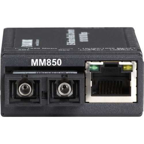 Black Box LGC320A-R3 Gigabit Media Converter - RJ-45 to Duplex SC Multi-mode Fiber - 0. 30 km - AC/DC Power - DIN/Wall Mountable