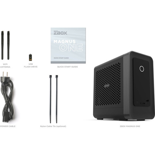 Zotac ZBOX-ECM73070C-U-W2B MAGNUS ONE E Compact Gaming PC - Intel Core i7-10700 - 16GB RAM - 512GB SSD + 1TB HDD - GeForce RTX 3070 8GB - Windows 10