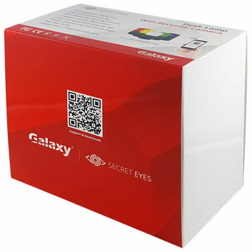 Galaxy GX-SE-L001 Secret Eyes 2MP HD Network Camera - 1080p - Wireless - CMOS - 9. 84 ft Night Vision - Desk Mount