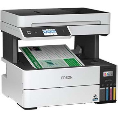 Epson EcoTank Pro ET-5150 Inkjet Multifunction Printer-Color-White-Copier/Scanner-4800x1200 dpi Print-Automatic Duplex Print-33000 dpi (Fleet Network)