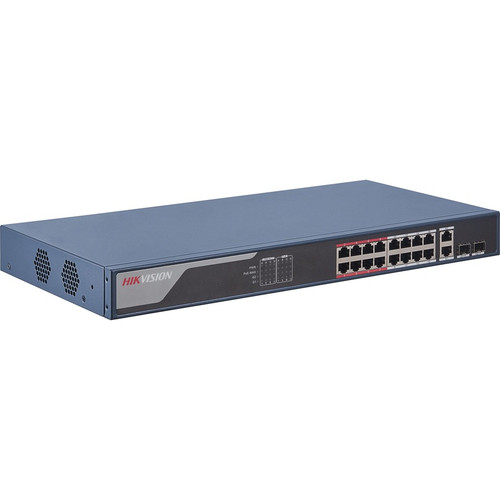 Hikvision DS-3E1318P-EI Ethernet Switch - 16 Ports - Manageable - 2 Layer Supported - Modular - 2 SFP Slots - 250 W Power Consumption (Fleet Network)