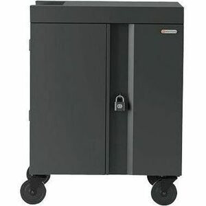 Bretford Cube Cart - Pre Wired TVC16USBC - 4 Casters - 5" (127 mm) Caster Size - Charcoal - For 16 Devices (Fleet Network)