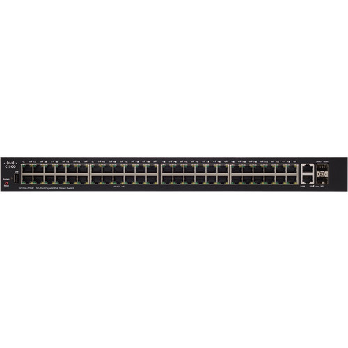 Cisco SG250-50P 50-Port Gigabit PoE Smart Switch - 50 Ports - Manageable - Gigabit Ethernet - 1000Base-T - Refurbished - 2 Layer - W - (Fleet Network)