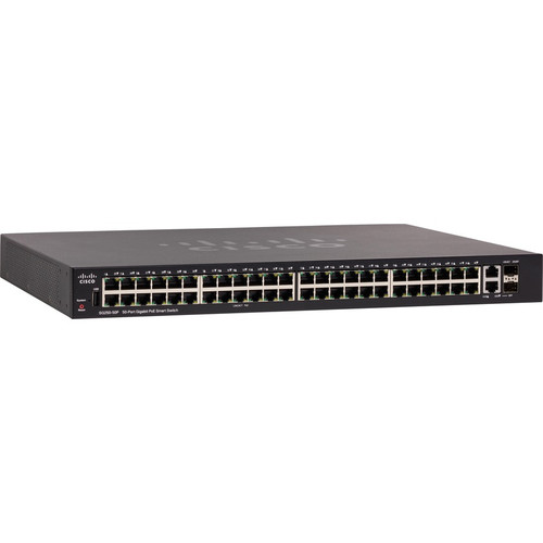 Cisco SG250-50P-K9-NA-RF 50-Port Gigabit PoE Smart Switch - Layer 2 Managed - Rack-Mountable - Refurbished