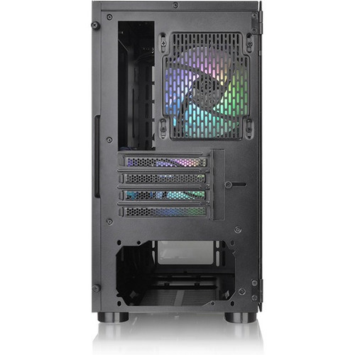 Thermaltake V150 Tempered Glass ARGB Breeze Micro Chassis - Mid-tower - Black - SPCC, Tempered Glass - 2 x Bay - 0 - Micro ATX, Mini - (CA-1R1-00S1WN-02)