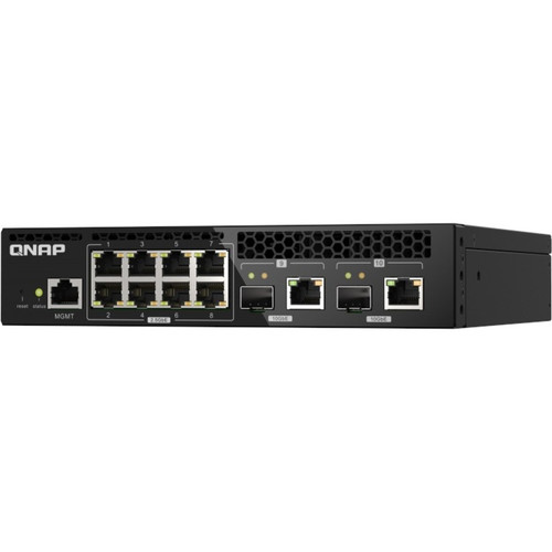 QNAP QSW-M2108R-2C Ethernet Switch - 10 Ports - Manageable - 2 Layer Supported - Modular - 60 W Power Consumption - Optical Fiber, - - (QSW-M2108R-2C-US)