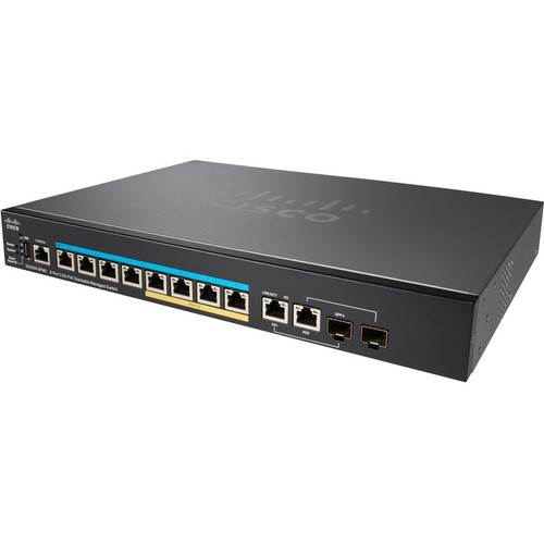 Cisco SG350X-8PMD 8-Port 2.5G PoE Stackable Managed Switch - 8 Ports - Manageable - Refurbished - 3 Layer Supported - Modular - 312.40 (SG350X-8PMDK9NA-RF)