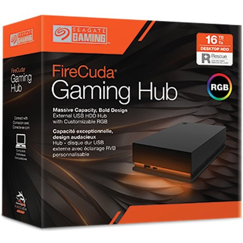 Seagate FireCuda STKK16000400 16 TB Hard Drive - 3.5" External - USB 3.2 (Gen 1) Type C - 7200rpm - 1 Year Warranty (STKK16000400)