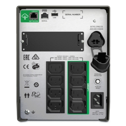 APC by Schneider Electric SMT1000IC Smart-UPS - 1000VA/700W Tower UPS with LCD - SmartConnect - 10 Outlets - 230V - 5. 8 Min Runtime