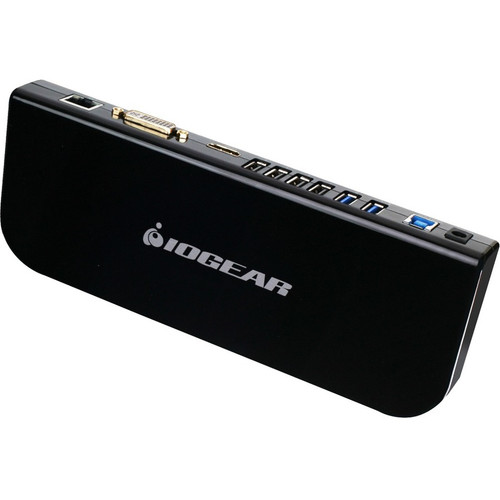 IOGEAR USB 3.0 Universal Docking Station - for Notebook/Desktop PC - USB - 6 x USB Ports - 4 x USB 2.0 - 2 x USB 3.0 - Network (RJ-45) (Fleet Network)