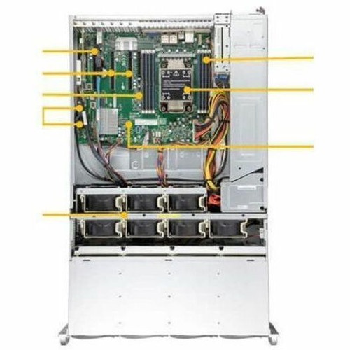 Supermicro SuperServer 540P-E1CTR36H Server Barebone System - 4U Rack-mountable - Socket LGA-4189 - 1 x Processor Support - Intel Chip (SSG-540P-E1CTR36H)