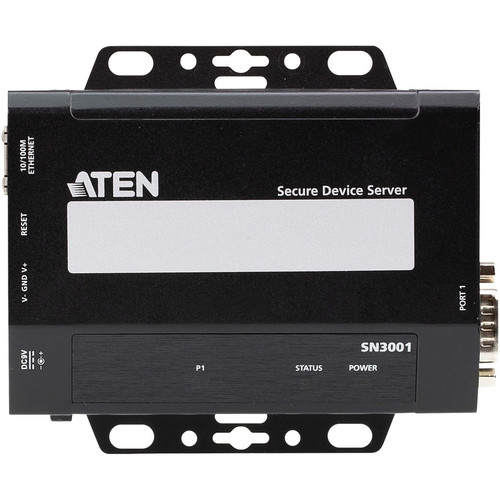 ATEN SN3001 1-Port RS-232 Secure Device Server - Twisted Pair - 1 x Network (RJ-45) - 1 x Serial Port - 10/100Base-TX - Fast Ethernet (SN3001)