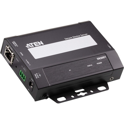 ATEN SN3001 1-Port RS-232 Secure Device Server - Twisted Pair - 1 x Network (RJ-45) - 1 x Serial Port - 10/100Base-TX - Fast Ethernet (SN3001)