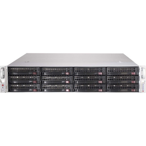 Supermicro Super Chassis CSE-826BE1C-R609JBOD Server Case - Rack-mountable - Black - 2U - 12 x Bay - 2 x 650 W - Power Supply - 3 x - (Fleet Network)