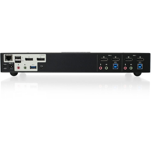 IOGEAR GCS1942NC 2-Port 4K Dual View DisplayPort KVMP Switch with USB 3. 0 Hub and Audio - 4096 x 2160 - 6 USB Ports