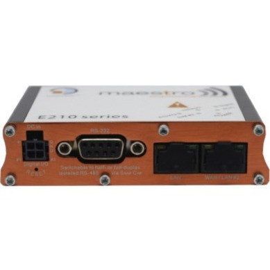 Lantronix E214F002S E214 2-SIM Cellular Modem/Wireless Router - 4G LTE - Fast Ethernet - VPN - DIN Rail Mountable