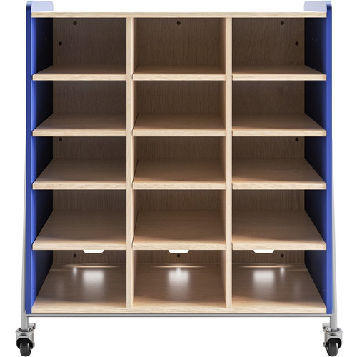 Safco Whiffle Typical Triple Rolling Storage Cart - 12 Shelf - 540 lb (244939.88 g) Capacity - 4 Casters - 3" (76.20 mm) Caster Size - (Fleet Network)