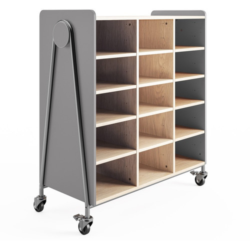 Safco Whiffle Typical Triple Rolling Storage Cart - 12 Shelf - 540 lb (244939.88 g) Capacity - 4 Casters - 3" (76.20 mm) Caster Size - (Fleet Network)
