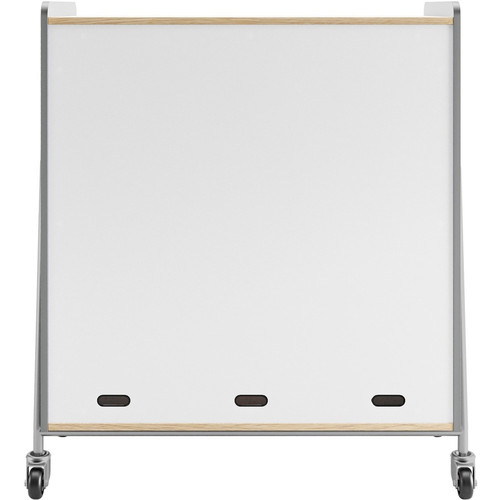 Safco 3931GRY Whiffle Triple Rolling Storage Cart - 12 Shelves - 540 lb Capacity - 4 Casters - Gray
