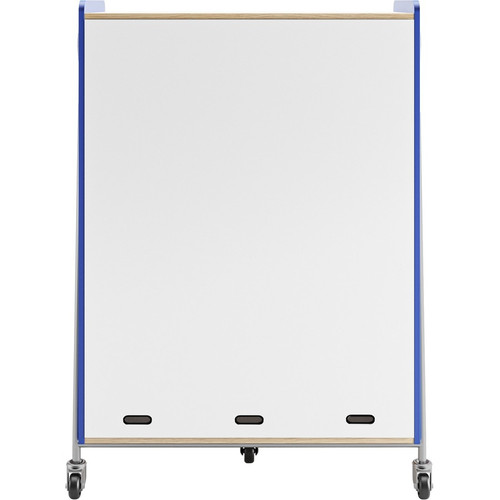 Safco 3932SBU Whiffle Triple Rolling Storage Cart - 396 lb Capacity - 5 Casters - Spectrum Blue