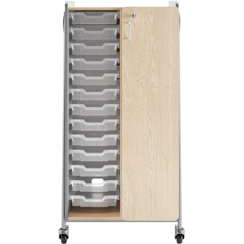 Safco Whiffle Typical Double Rolling Storage Cart - 153 lb (69399.63 g) Capacity - 4 Casters - 3" (76.20 mm) Caster Size - Laminate, - (Fleet Network)