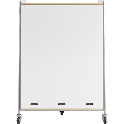 Safco 3932GRY Whiffle Triple Rolling Storage Cart - 396 lb Capacity - 5 Swivel Casters - Gray