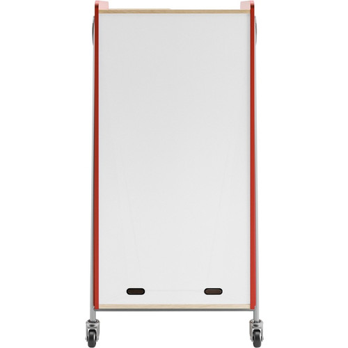 Safco 3928RED Whiffle Double Rolling Storage Cart - 153 lb Capacity - 4 Swivel Casters - Red Laminate