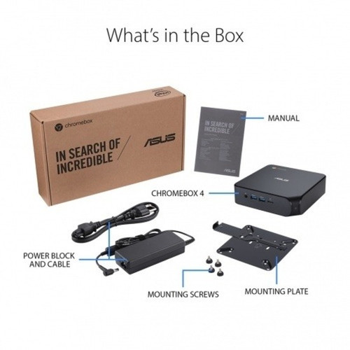 Asus Chromebox 4 CHROMEBOX4-G7068UN Chromebox - Intel Core i7 10th Gen i7-10510U - 16 GB - 256 GB M.2 SSD - Mini PC - Gun Metal - Chip (90MS0252-M00450)