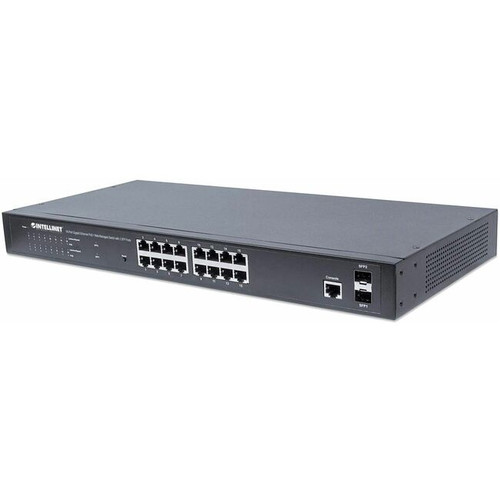 Intellinet 16-Port Gigabit Ethernet PoE+ Web-Managed Switch with 2 SFP Ports - 16 Ports - Manageable - Gigabit Ethernet - 1000Base-X - (Fleet Network)