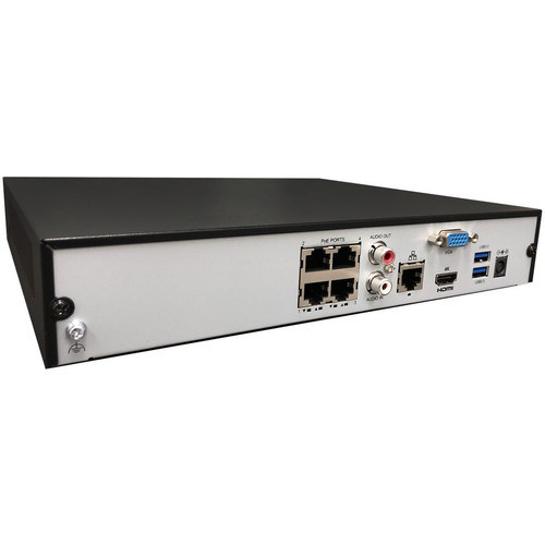 Gyration CYBERVIEW N4 4-Channel PoE NVR - 4K Recording - HDMI - Remote Management