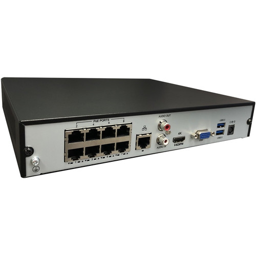 Gyration CYBERVIEW N8 8-Channel PoE Network Video Recorder - 4K Recording - H. 265 - HDMI - Remote Management