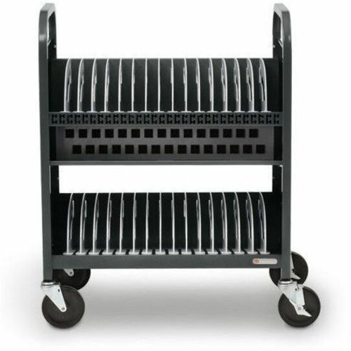 Bretford CUBE Transport Cart - TVCT30AC - 4 Casters - 5" (127 mm) Caster Size - Charcoal - For 30 Devices (Fleet Network)