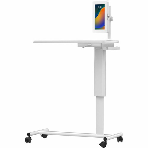 CTA Digital Height-Adjustable Rolling Medical Workstation Cart with Security Enclosure - Pull Handle - 4 Casters - Metal (Fleet Network)