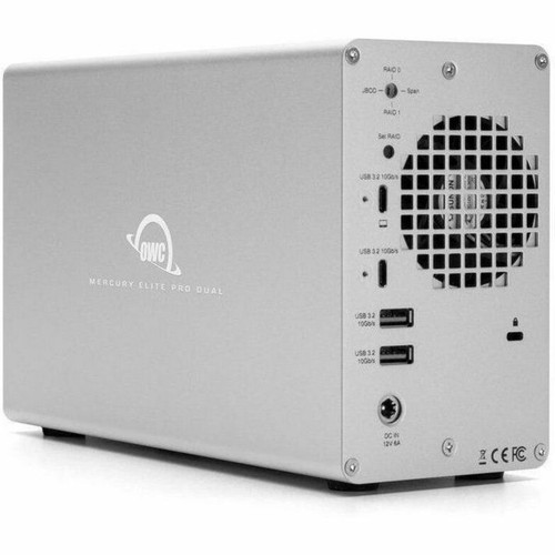 OWC Mercury Elite Pro Dual with 3-Port Hub External Storage Solution - 2 x HDD Supported - 2 x HDD Installed - 12 TB Installed HDD - - (OWCMEDCH7T12)
