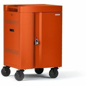 Bretford CUBE Cart Mini - Pre-Wired TVCM20USBC - 4 Casters - Tangerine - For 20 Devices (Fleet Network)