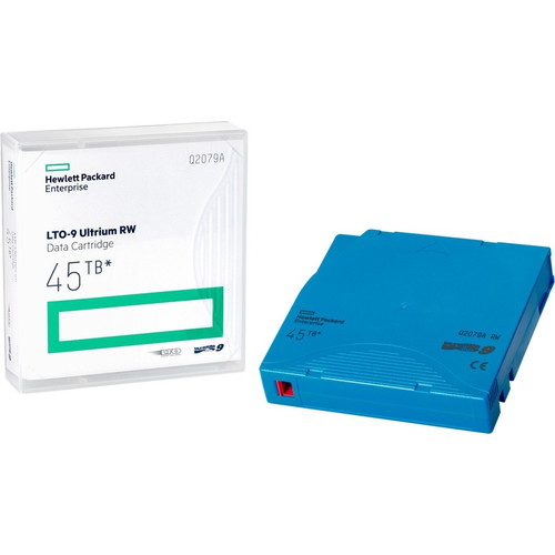 HPE LTO-9 Ultrium 45TB WORM Custom Labeled 20 Data Cartridges with Cases - LTO-9 - WORM - Labeled - 18 TB (Native) / 45 TB - 3395.7 ft (Fleet Network)