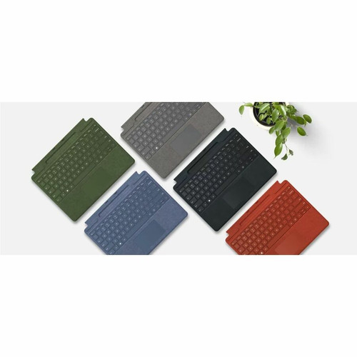 Microsoft Signature Keyboard/Cover Case Microsoft Surface Pro 8, Surface Pro 9, Surface Pro X Tablet, Stylus - Poppy Red - Alcantara - (8XB-00022)