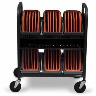 Bretford CUBE Transport Cart with Caddies - TVCT30CAD - 4 Casters - For 30 Devices (Fleet Network)