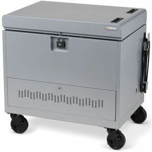 Bretford CUBE Transport Cart with Caddies - TVCT30CAD - 4 Casters - Steel - 34" Width x 23" Depth x 33" Height - Pacific Blue - For 30 (Fleet Network)